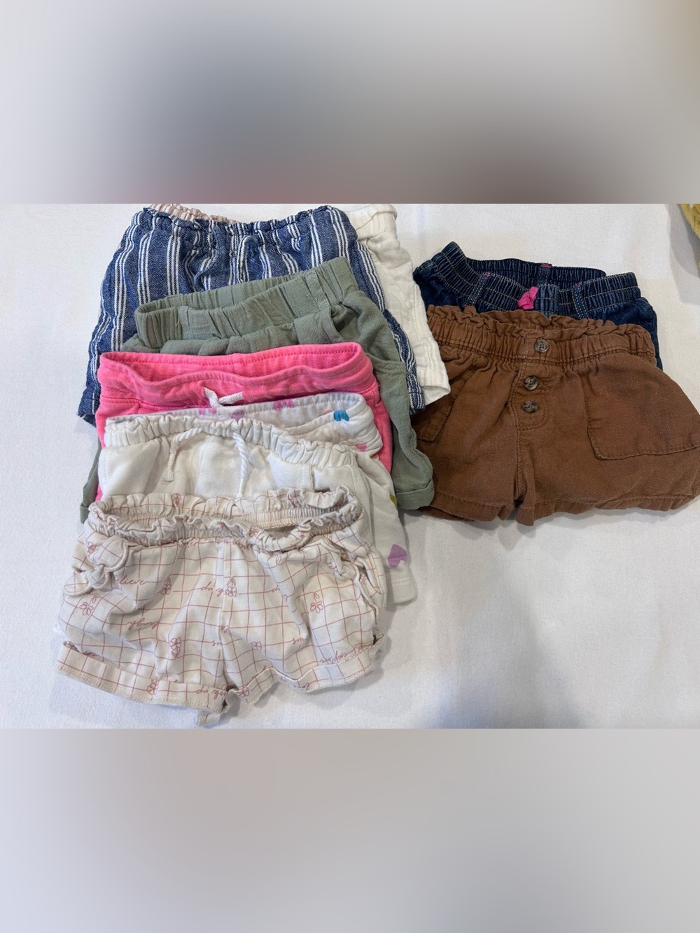11 pair baby girl shorts bundle